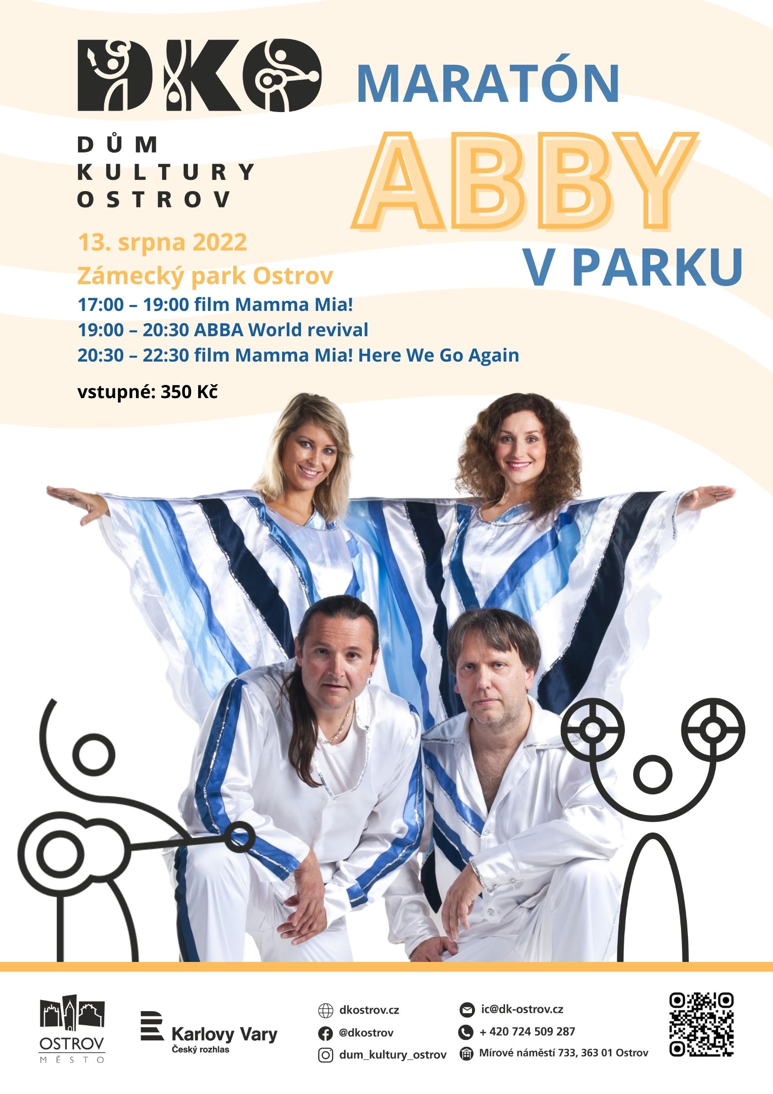 DŮM KULTURY OSTROV - ABBA v parku – koncert a filmy