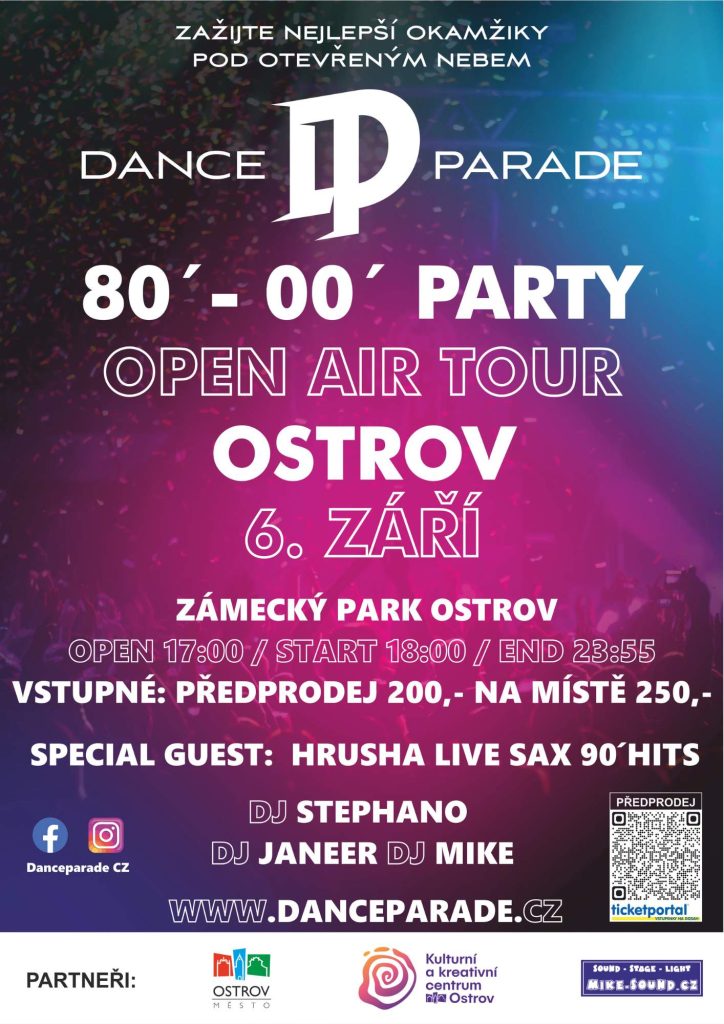 Kulturní a kreativní centrum Ostrov - Danceparade 80´- 00´ party Ostrov