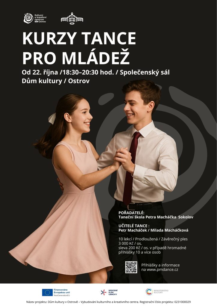 Kulturní a kreativní centrum Ostrov - KURZY TANCE A SPOLEČENSKÉHO CHOVÁNÍ PRO MLÁDEŽ