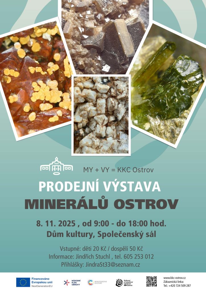Kulturní a kreativní centrum Ostrov - PRODEJNÍ VÝSTAVA MINERÁLŮ 