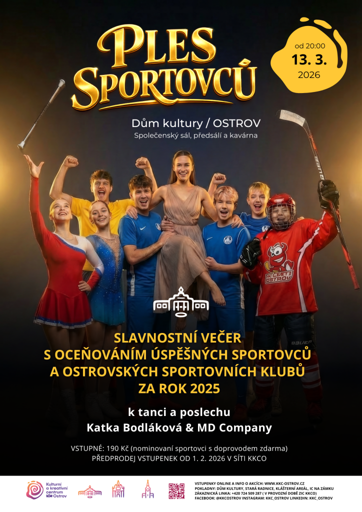 Kulturní a kreativní centrum Ostrov - PLES SPORTOVCŮ 2026