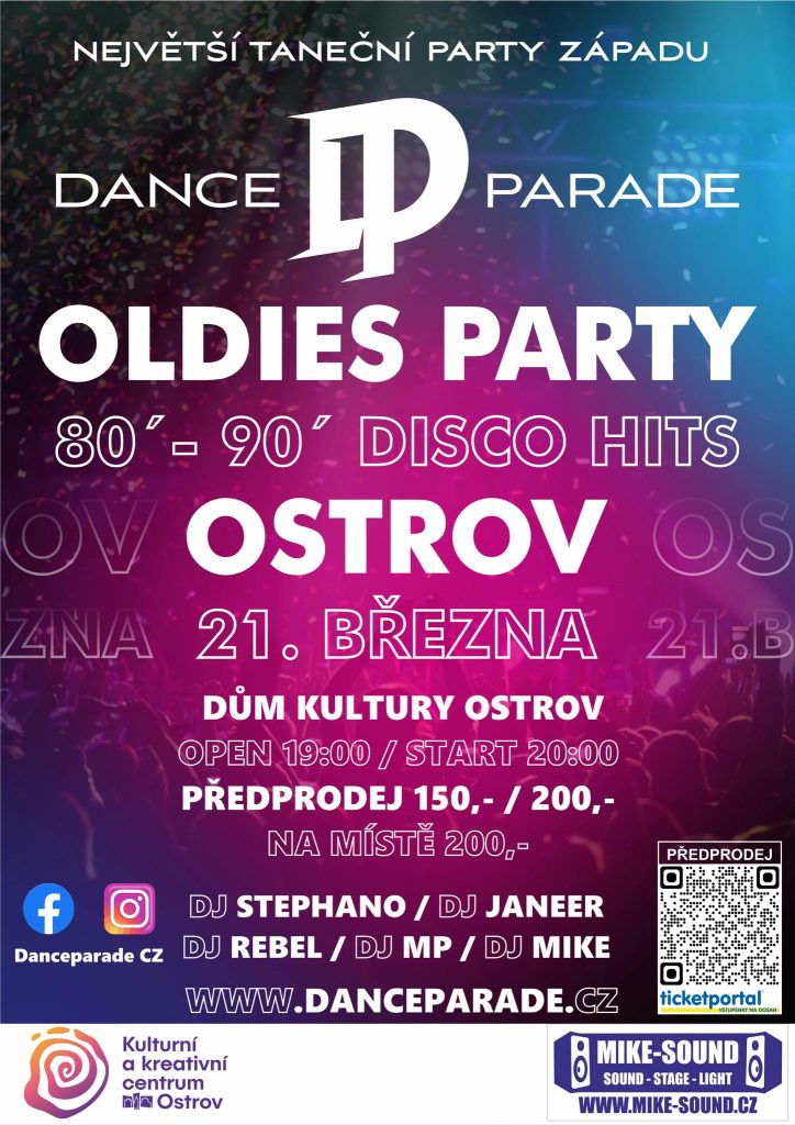 Kulturní a kreativní centrum Ostrov - DANCEPARADE: 80s & 90s PARTY
