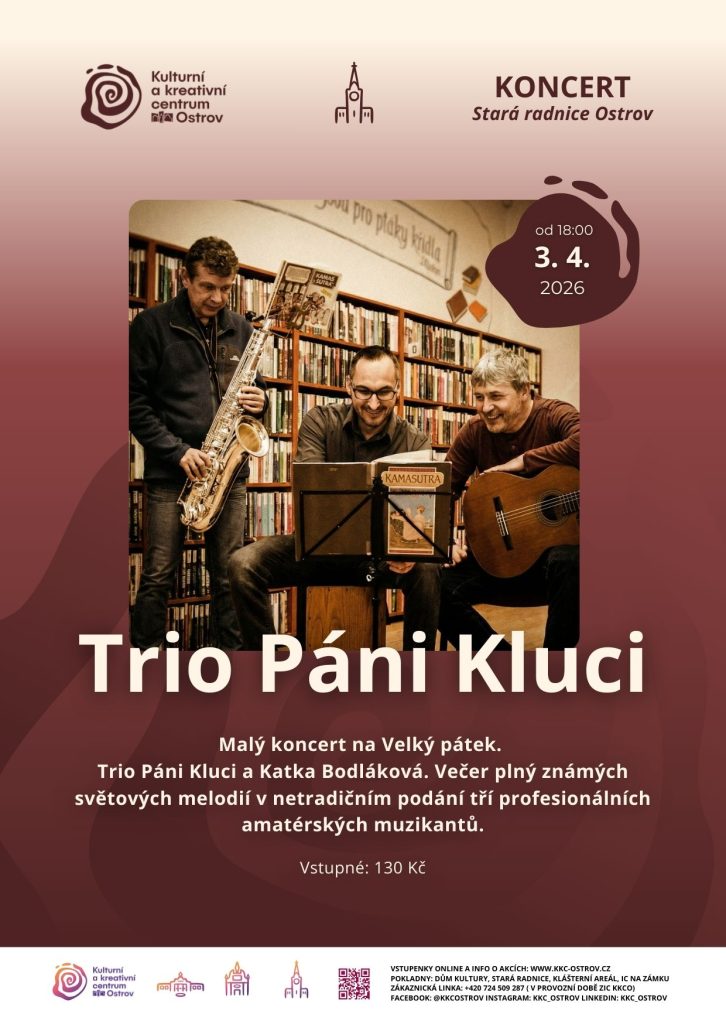 Kulturní a kreativní centrum Ostrov - TRIO PÁNI KLUCI & KATKA BODLÁKOVÁ