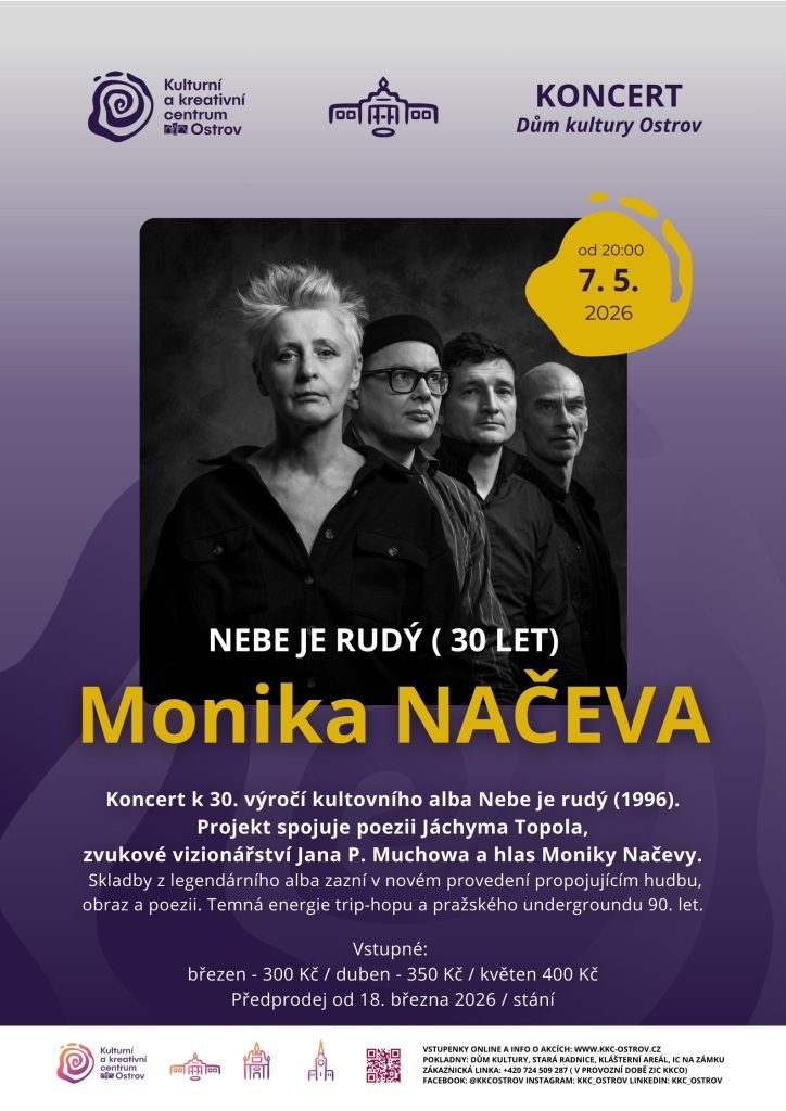 Kulturní a kreativní centrum Ostrov - NEBE JE RUDÝ (30 LET) – MONIKA NAČEVA