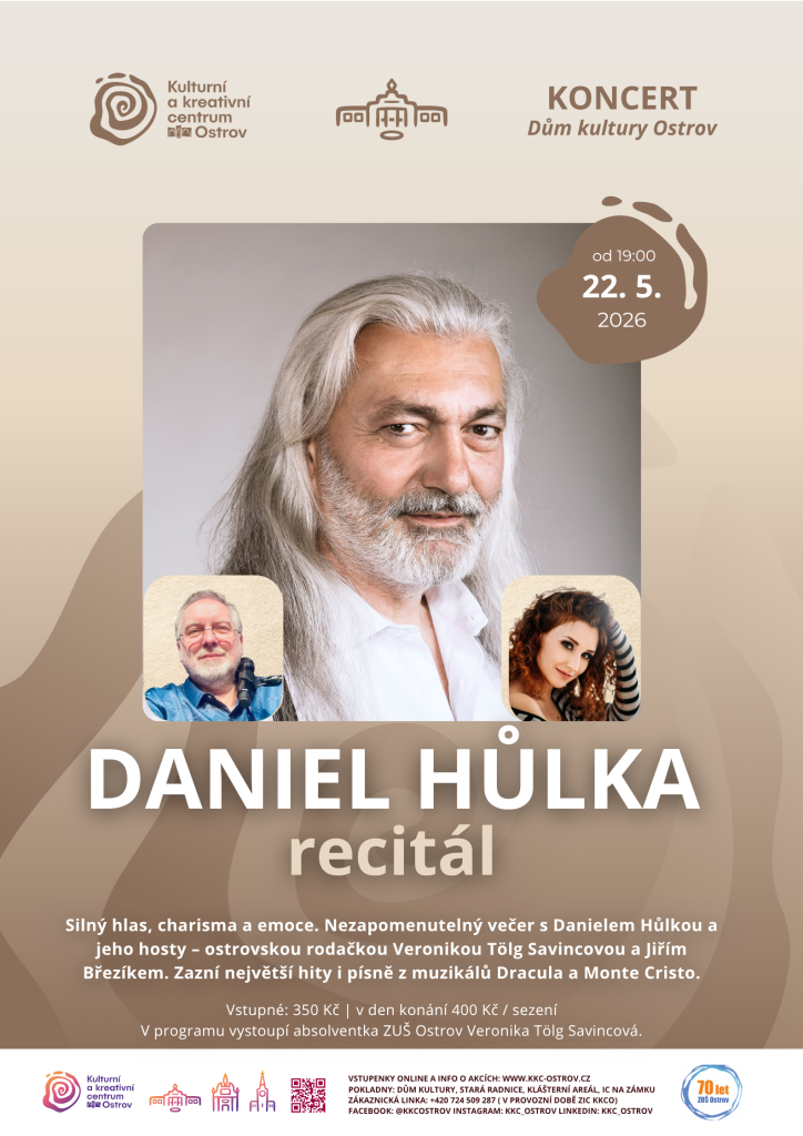 Kulturní a kreativní centrum Ostrov - Daniel Hůlka: recitál