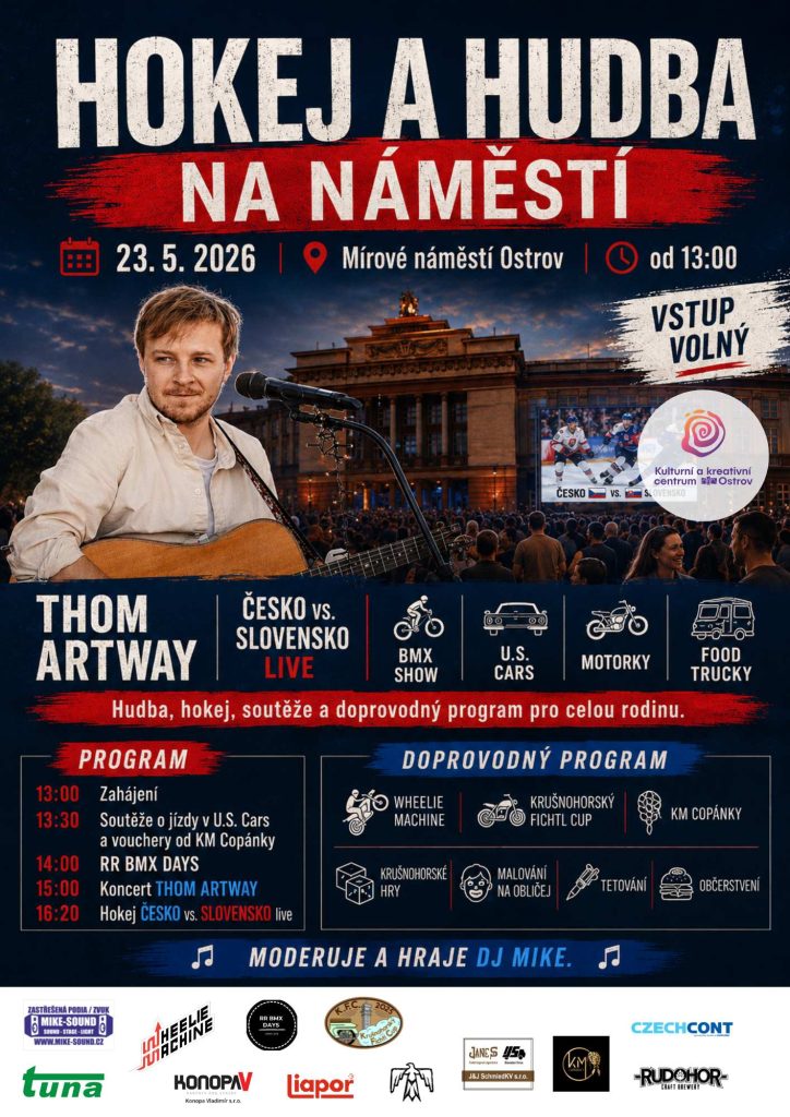 Kulturní a kreativní centrum Ostrov - HOKEJOVÉ ODPOLEDNE S KONCERTEM THOMA ARTWAYE