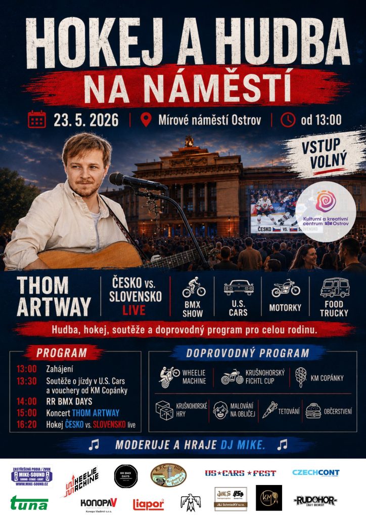 Kulturní a kreativní centrum Ostrov - HOKEJOVÉ ODPOLEDNE S KONCERTEM THOMA ARTWAYE