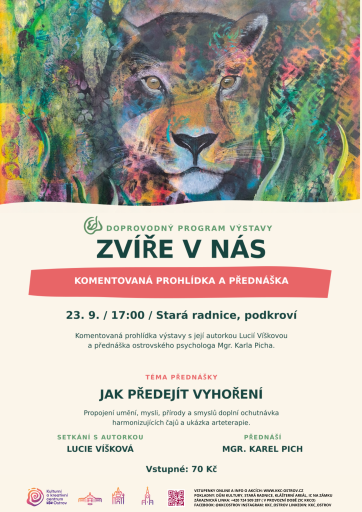 Kulturní a kreativní centrum Ostrov - Zvíře v nás – komentovaná prohlídka výstavy a přednáška