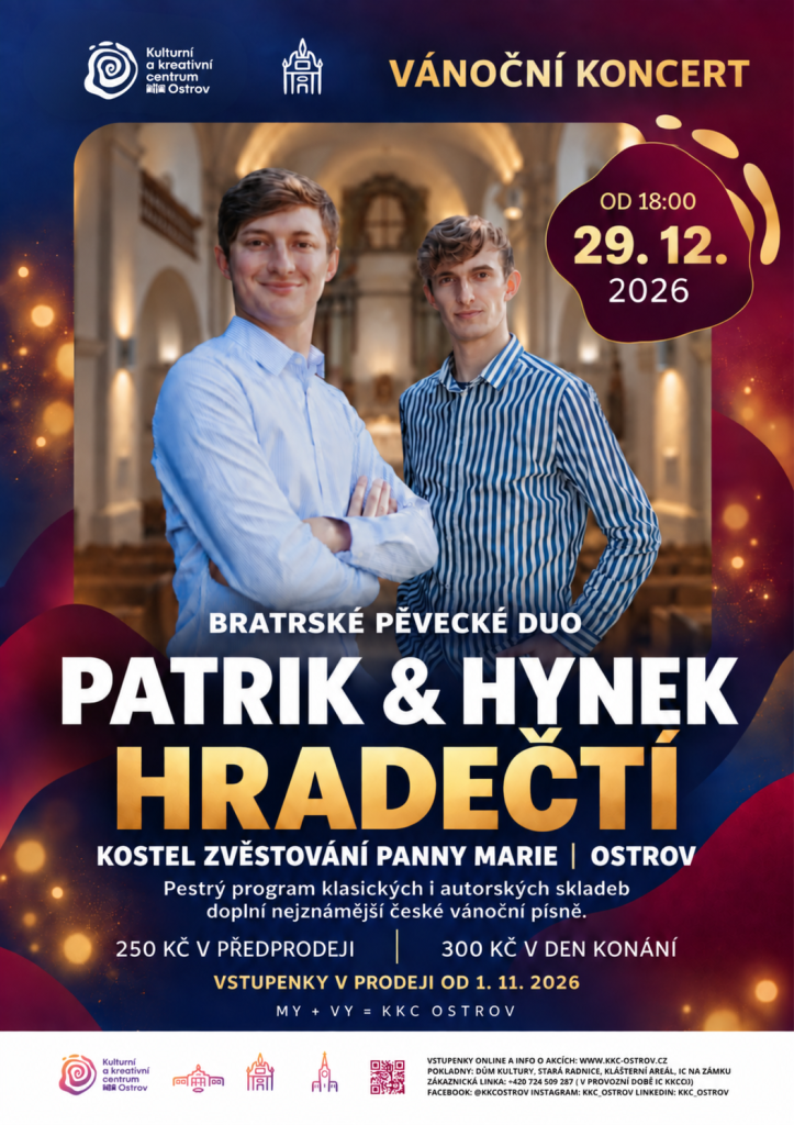 Kulturní a kreativní centrum Ostrov - PATRIK & HYNEK HRADEČTÍ – VÁNOČNÍ KONCERT