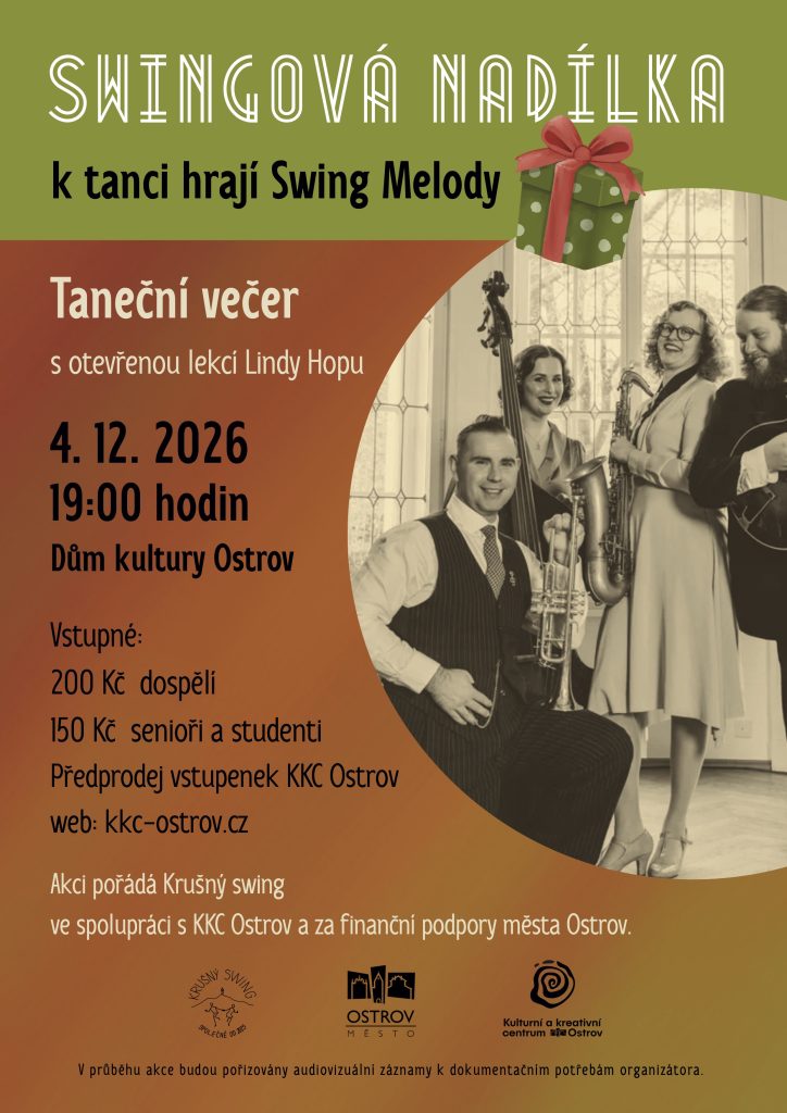Kulturní a kreativní centrum Ostrov - Swingová nadílka se Swing Melody